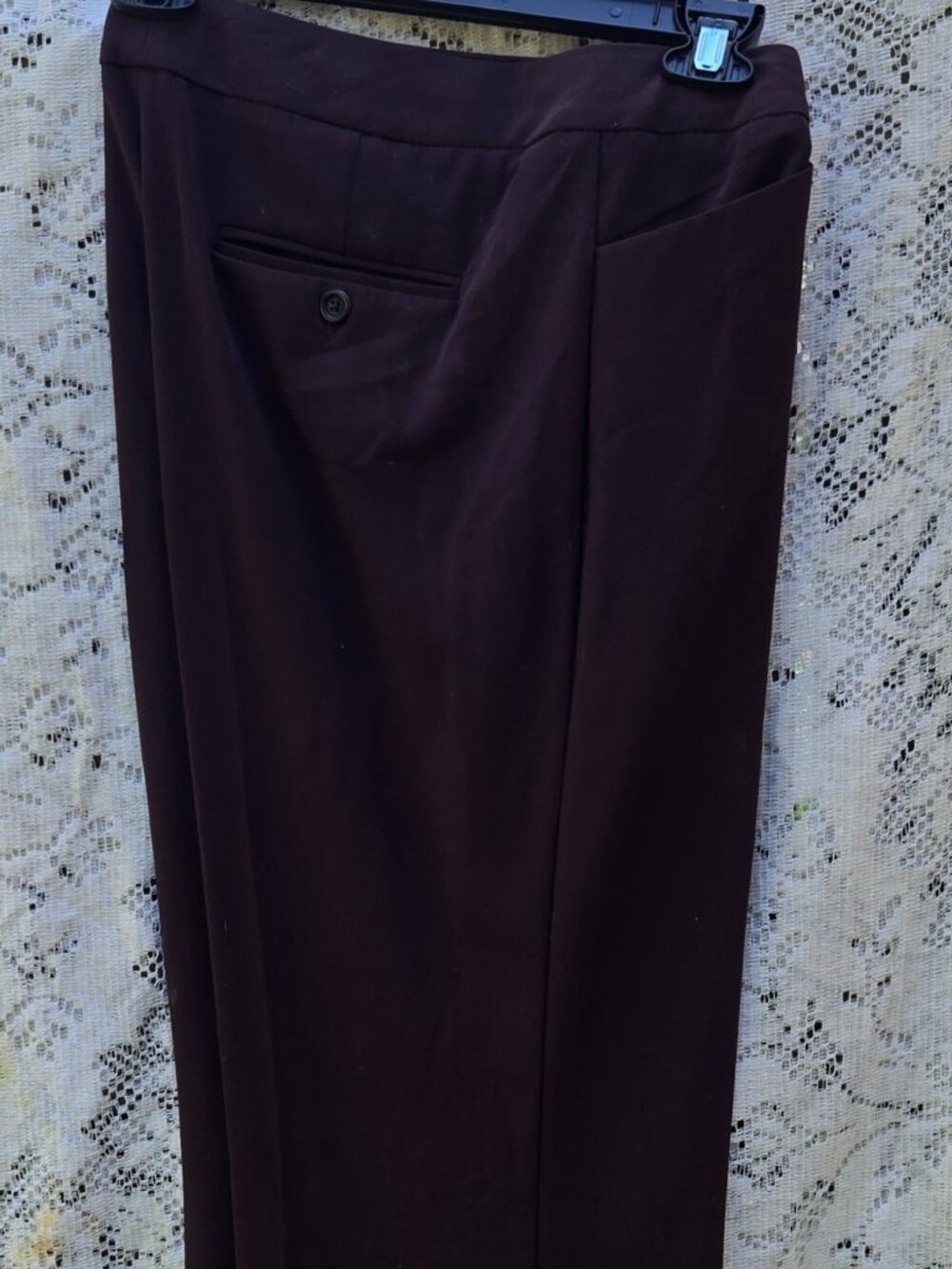 Classic Dark Brown Pant, straight leg, Size 10; Alfani